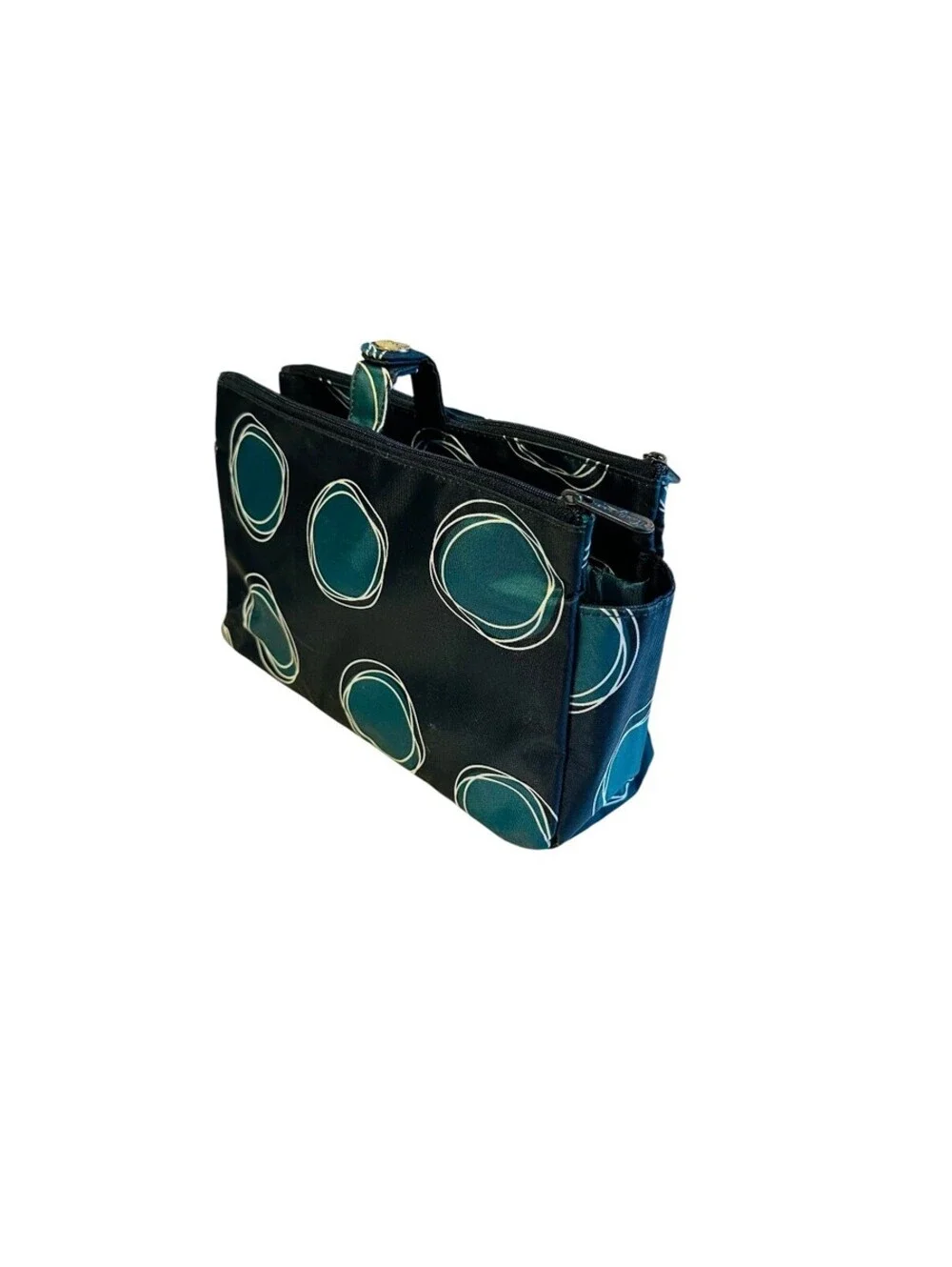 Thirty-One La-Di-Dot Blue Green Swirl Swap It Organizer